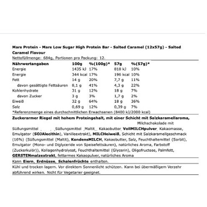 Mars Low Sugar High Protein Bar 12x57g