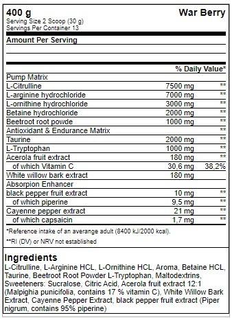 Gods Rage 300 Phalanx Spartan Rage 300g Lemon | ROUGHBULL FITNESS