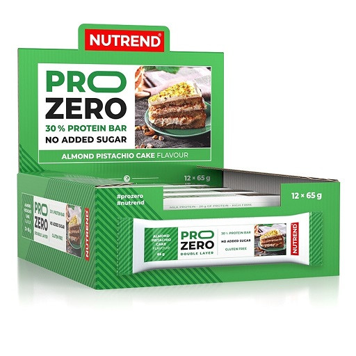 Nutrend PROZERO Bar 12x65g Mandeln-Pistazien-Kuchen | ROUGHBULL FITNESS