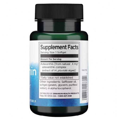 Swanson Astaxanthin 4mg 60 Kapseln | ROUGHBULL FITNESS