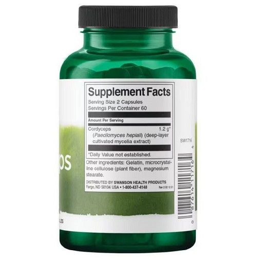 Swanson Cordyceps 600mg 120 Kapseln | ROUGHBULL FITNESS