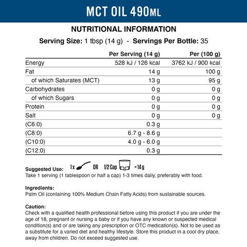 Applied Nutrition MCT oil 490ml | ROUGHBULL FITNESS