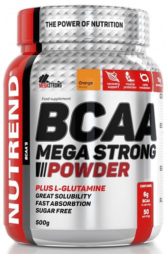 Nutrend BCAA Mega Strong Powder - 500g Orange | ROUGHBULL FITNESS