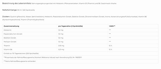 More Sleep Spray 30ml Kirsche | ROUGHBULL FITNESS