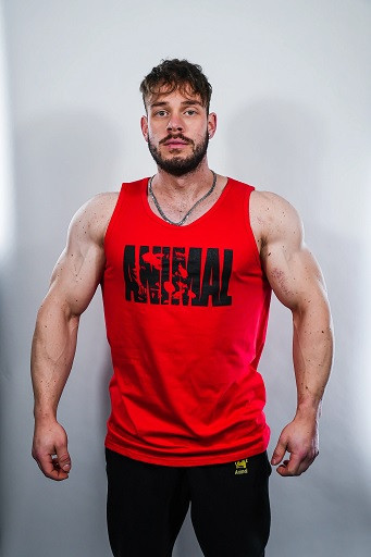 Universal Animal Iconic Tank Top Red | ROUGHBULL FITNESS