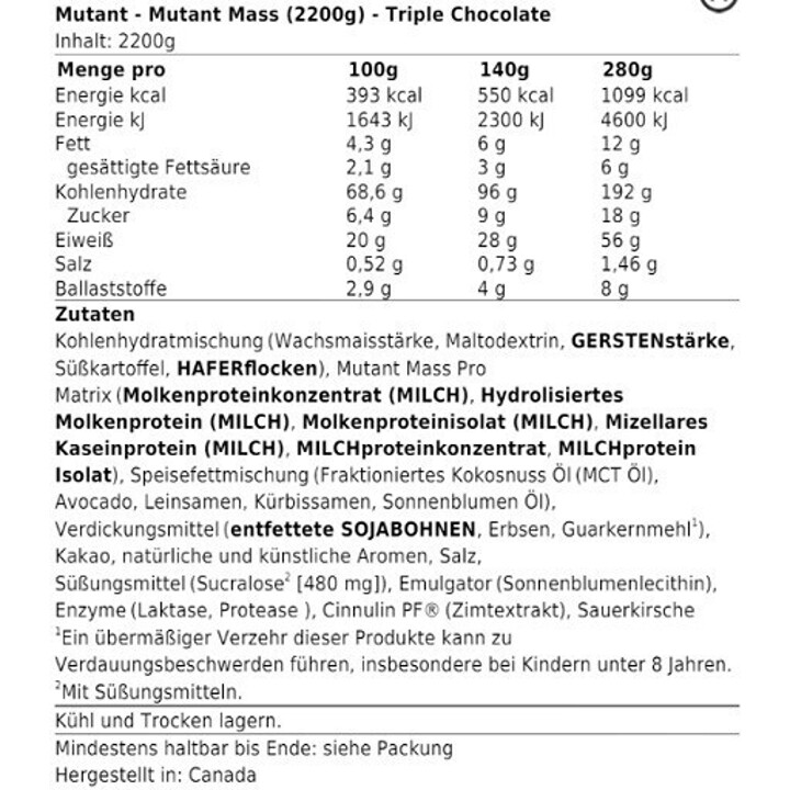 Mutant Mass - 6,8kg