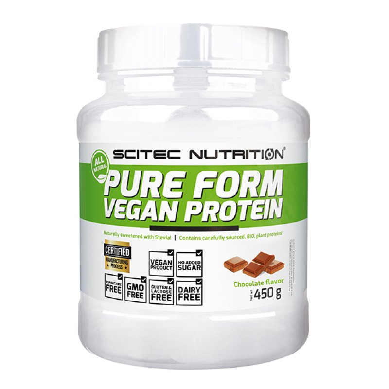 Scitec Pure Form Vegan Protein 450g Hazelnut Toffee | ROUGHBULL FITNESS