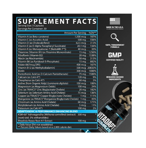 Nutrex Vitadapt Complete 90 Kapseln | ROUGHBULL FITNESS