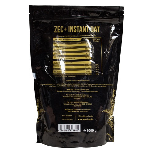 Zec+ Instant Oats 1kg | ROUGHBULL FITNESS