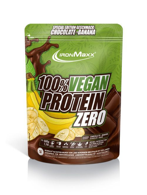 IronMaxx 100% Vegan Protein Zero 500g Chocolate-Banana | ROUGHBULL FITNESS