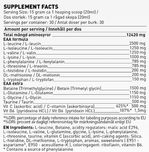 Swedish Supplements EAA Engine 450g | ROUGHBULL FITNESS