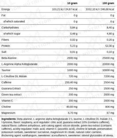 XXL Nutrition Venom Pre Workout 300g | ROUGHBULL FITNESS