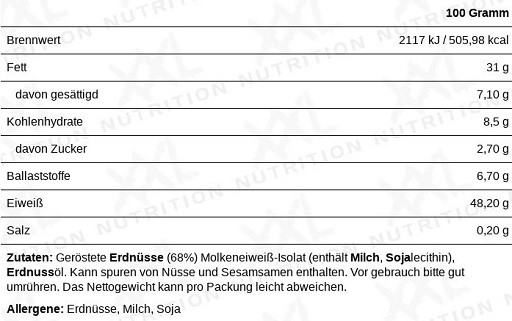 XXL Nutrition Protein Peanut Butter 600g | ROUGHBULL FITNESS