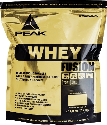 Peak Whey Fusion - 1kg Erdbeer | ROUGHBULL FITNESS
