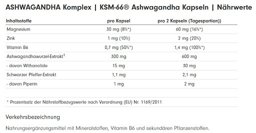ProFuel Ashwagandha Komplex KSM-66 120 Kapseln | ROUGHBULL FITNESS