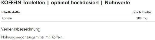 ProFuel Koffein (200mg) 365 Tabletten | ROUGHBULL FITNESS