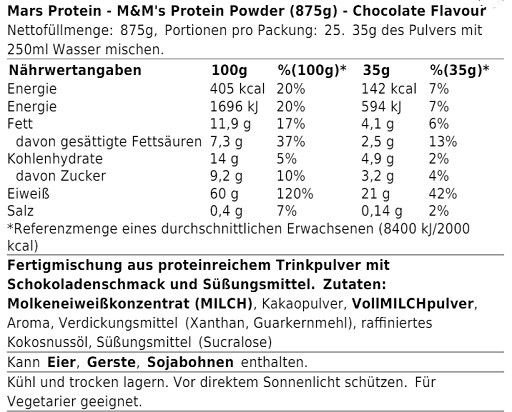 M&M Protein Powder Chocolate 875g | ROUGHBULL FITNESS