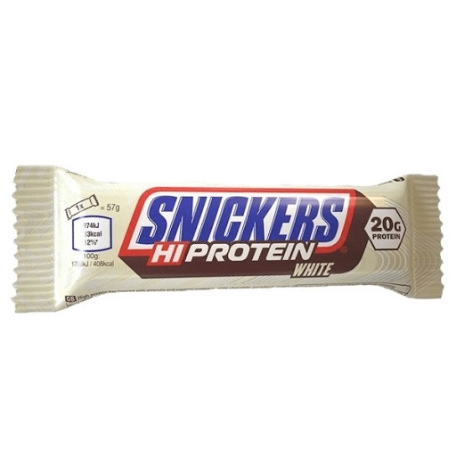 Snickers HI Protein White Bar EINZELN 57g | ROUGHBULL FITNESS