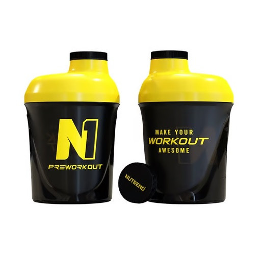 Nutrend Shaker N1 300ml Black & Yellow | ROUGHBULL FITNESS