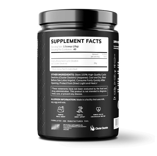 BPS-Pharma - Glyco Carbs Rapid 100% Cluster Dextrin 1000g | ROUGHBULL FITNESS