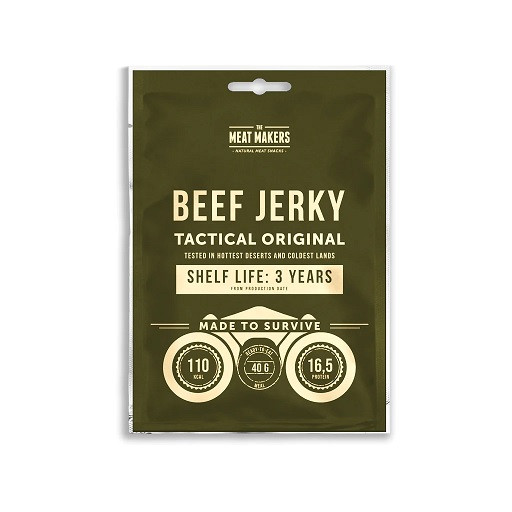 The Meat Makers Beef Jerky Tactical Jerky 1x40g | ROUGHBULL FITNESS