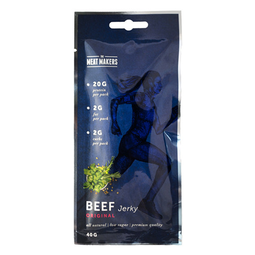 TMM Meatmakers Jerky Trockenfleisch - Active Beutel 40g einzelnd Turkey Lemon & Pepper | ROUGHBULL FITNESS
