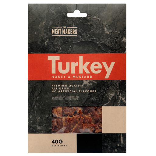 TMM Meatmakers Jerky Trockenfleisch - Gourmet 12x 40g  Turkey Honey & Mustard | ROUGHBULL FITNESS