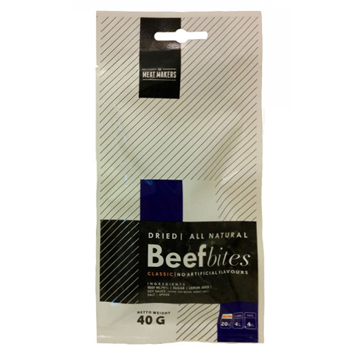 TMM Meatmakers Jerky Trockenfleisch - Bites 20x 40g  Beef Peppered | ROUGHBULL FITNESS