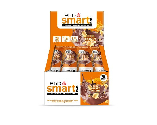 PhD Nutrition Smart Bar 12x64g Choc Peanut Butter | ROUGHBULL FITNESS