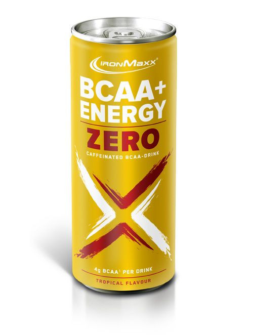IronMaxx BCAA+Energy Zero Drink - 24x330ml Tropical | ROUGHBULL FITNESS