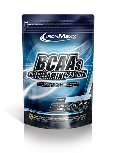 IronMaxx BCAAs + Glutamin Powder 550g Orange | ROUGHBULL FITNESS