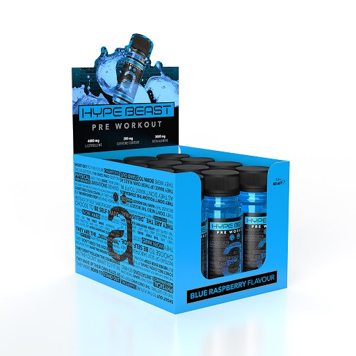 Nanosupps Hype Beast Shot 12x60ml Blue Raspberry | ROUGHBULL FITNESS