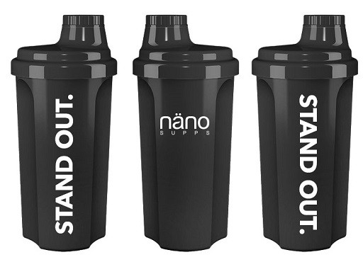 Nanosupps Shaker NANOBCAA 500ml Black | ROUGHBULL FITNESS