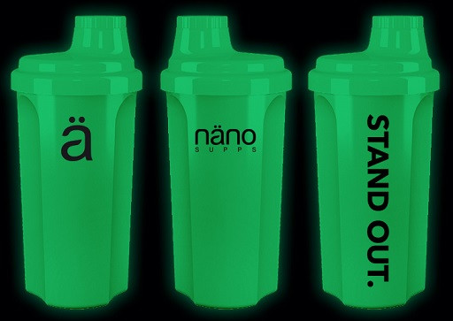 Nanosupps Shaker NANOBCAA 500ml Glow in the dark | ROUGHBULL FITNESS