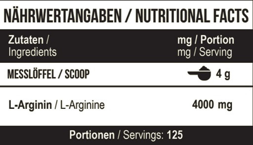 MST - Arginine RAW 500g | ROUGHBULL FITNESS