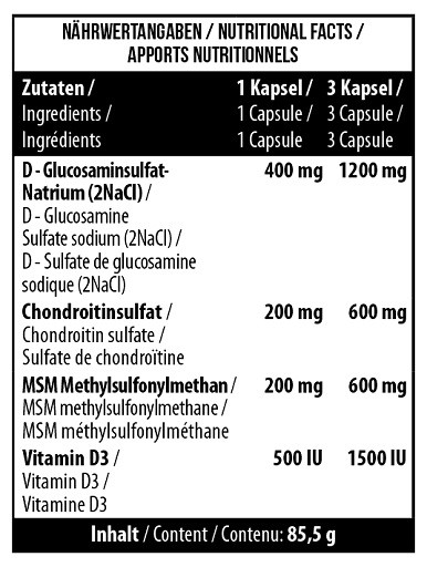 MST - Glucosamine+ Chondroitine+MSM+D3 | ROUGHBULL FITNESS