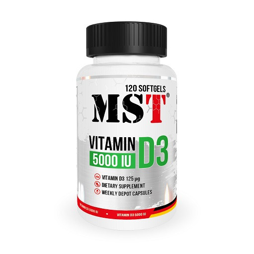 MST - Vitamin D3 5000IU 120 Softgels | ROUGHBULL FITNESS