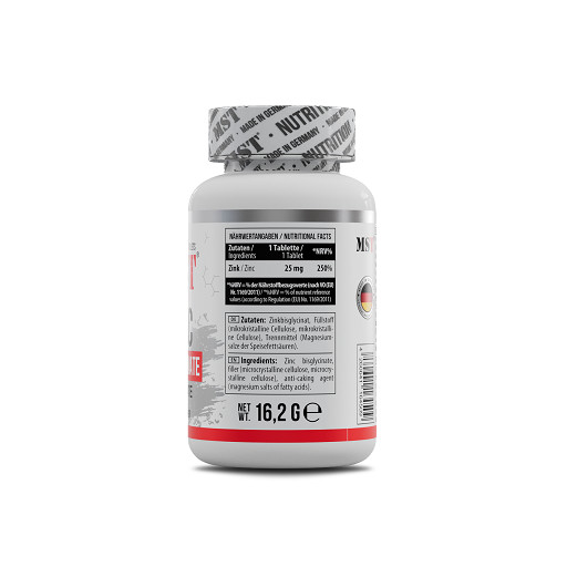 MST - Zinc Chelate Bisglycinate 90 Tabletten | ROUGHBULL FITNESS
