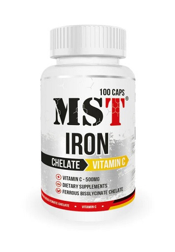 MST - Iron Chelate + Vitamin C 500mg 100 Caps | ROUGHBULL FITNESS