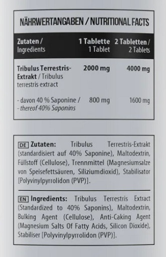 MST - Healthy Tribulus 2000 mg - 60 Tabletten | ROUGHBULL FITNESS