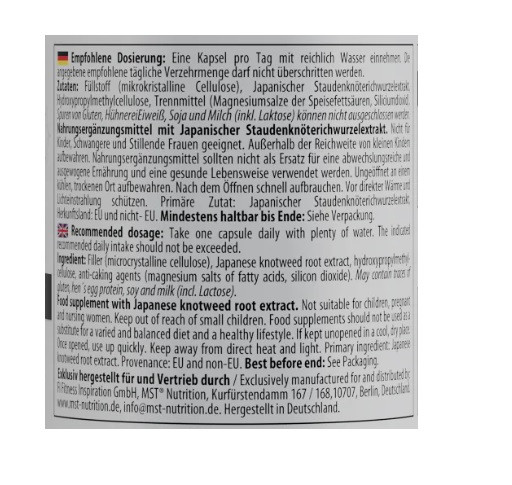 MST - Resveratrol 150mg 60 Kapseln | ROUGHBULL FITNESS