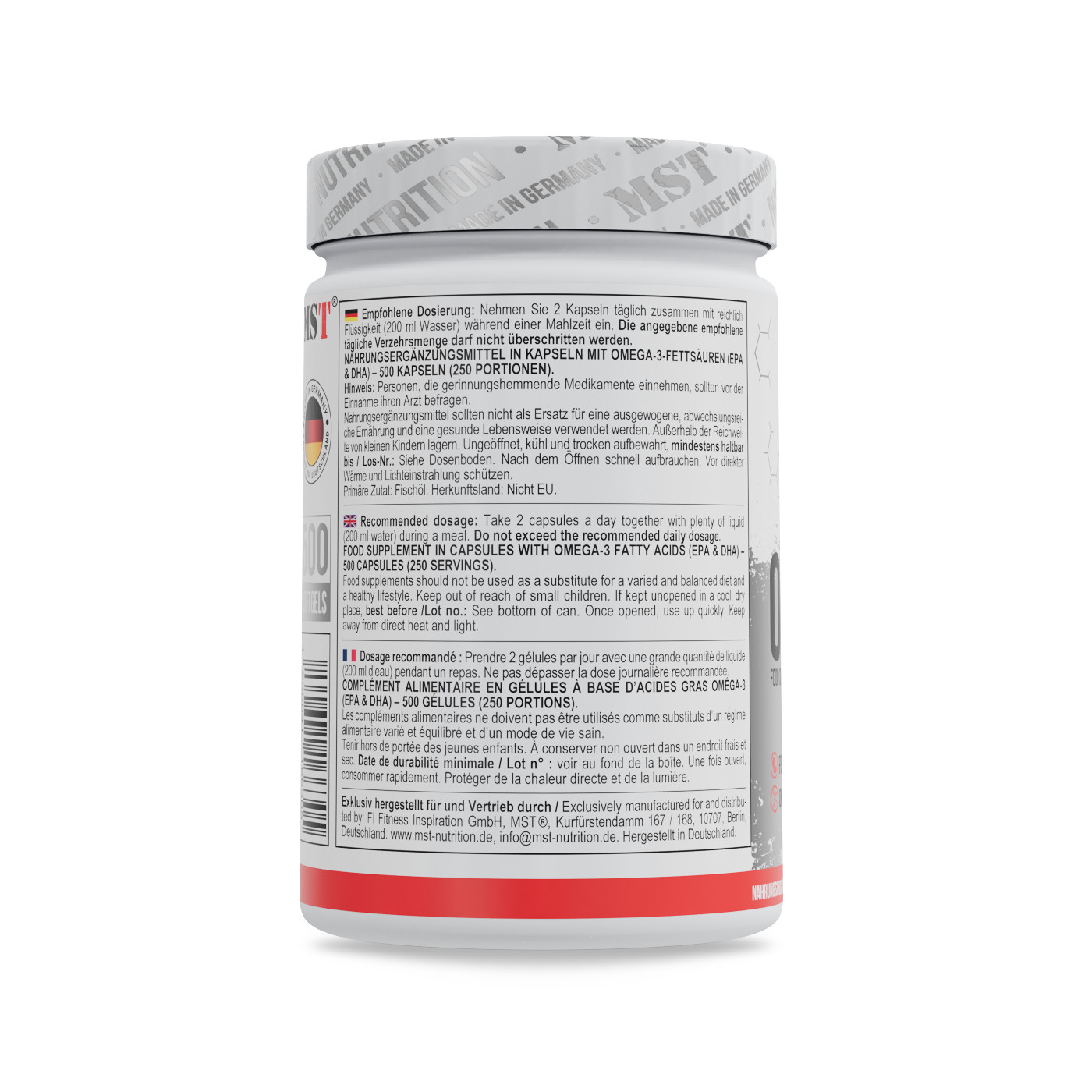 MST - Omega 3 Selected 500 Kapseln | ROUGHBULL FITNESS
