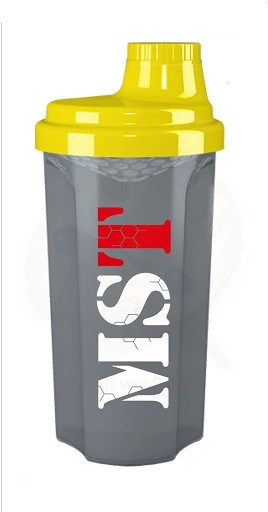 MST - Shaker 500ml Grau/Gelb | ROUGHBULL FITNESS