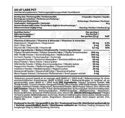 AK47 Labs PCT 90 Kapseln | ROUGHBULL FITNESS