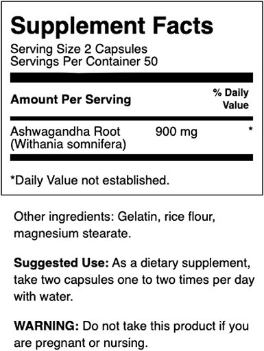 Swanson Ashwagandha 450mg - 100 Kapseln | ROUGHBULL FITNESS