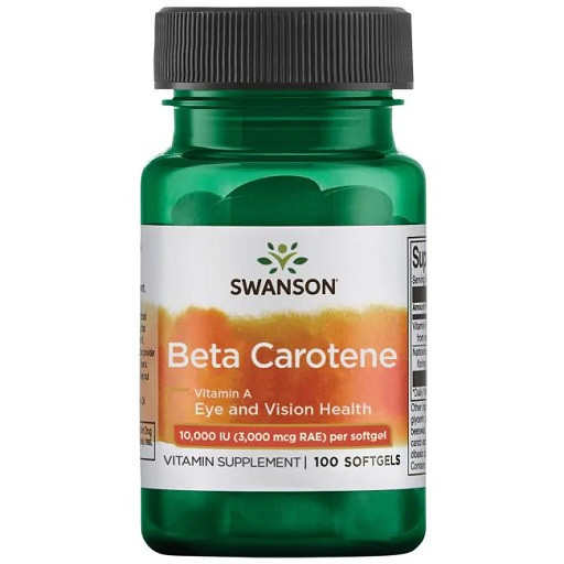 Swanson Beta Carotene 10.000 IU 100 Softgelkapseln | ROUGHBULL FITNESS