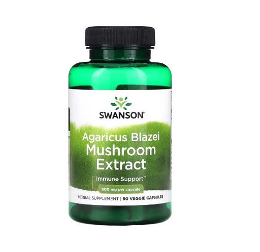 Swanson Agaricus Blazei Pilzextrakt - 500 mg 90 Kapseln | ROUGHBULL FITNESS