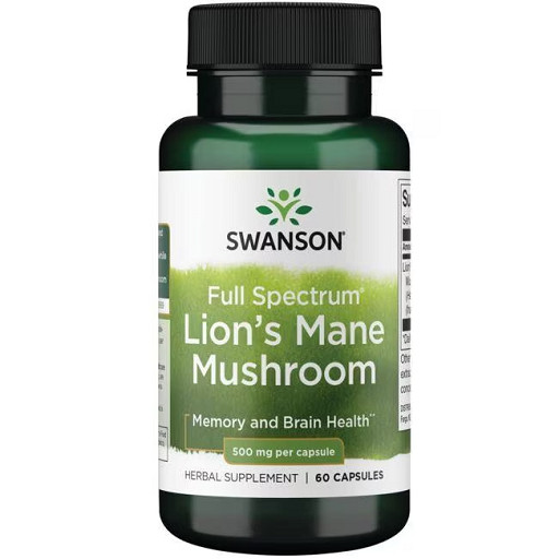 Swanson Full Spectrum Lion´s Mane Mushroom 500mg - 60 Kapseln | ROUGHBULL FITNESS