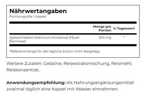 Swanson Full Spectrum Lion´s Mane Mushroom 500mg - 60 Kapseln | ROUGHBULL FITNESS
