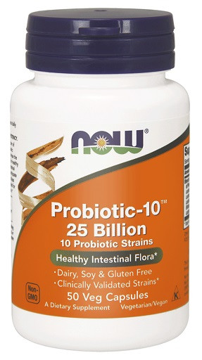 Now - Probiotic-10 25 Billion 50 Caps | ROUGHBULL FITNESS